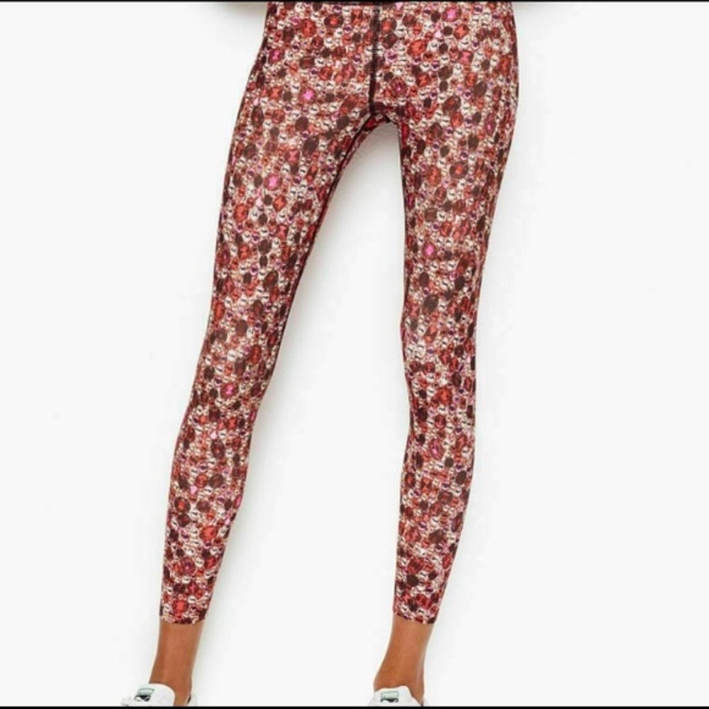 3/$20 Victoria's Secret Sport Red Jewel Yoga Leggings, S